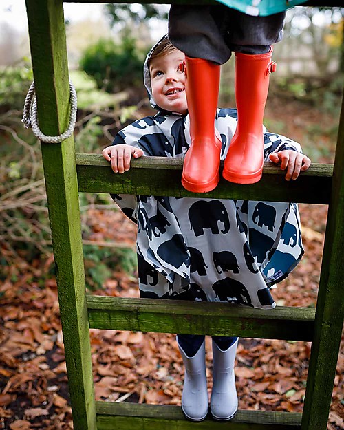 BundleBean Poncho per Bambini - Elefanti - 100 % Impermeabile Impermeabili
