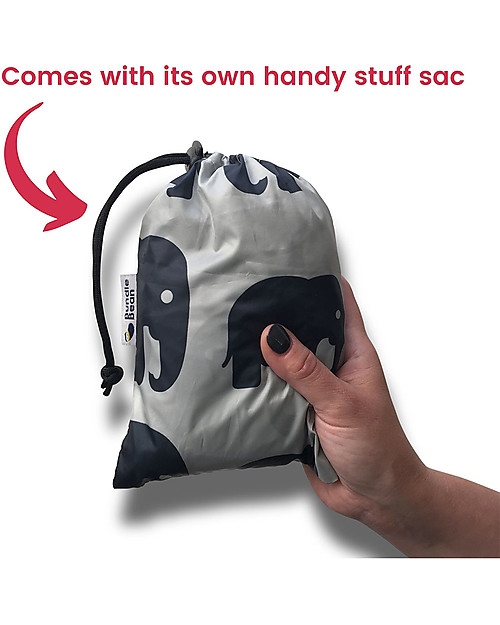 BundleBean Poncho per Bambini - Elefanti - 100 % Impermeabile Impermeabili