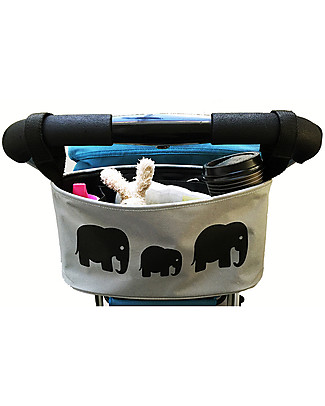 BundleBean Portaoggetti per Passeggino Universale - Elefanti Accessori