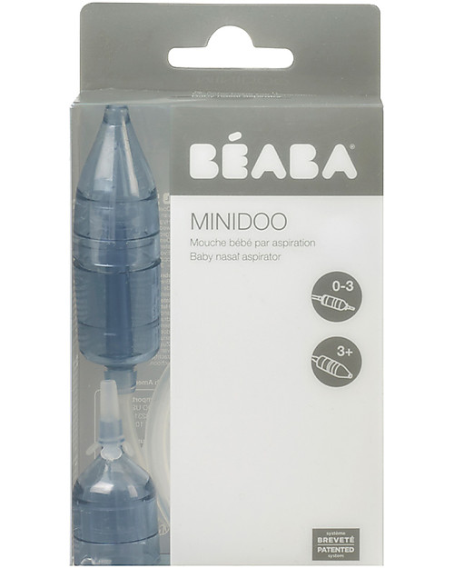 Béaba Aspiratore Nasale Evolutivo Minidoo - Blu - un Attacco Diverso Via Via che Passano i Mesi Aspiratori Nasali