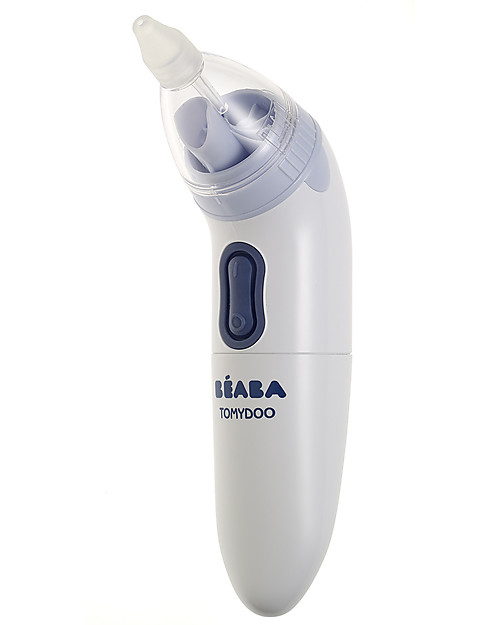 Béaba Aspiratore Nasale Evolutivo Tomydoo Elettrico - Blu - un Attacco Diverso Via Via che Passano i Mesi Aspiratori Nasali
