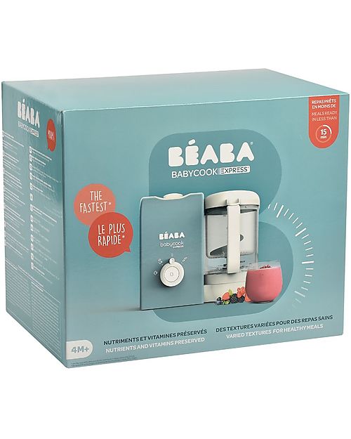Béaba Babycook® Express Baltic Blue - Pasti Sani Veloci e Adatti al tuo Bambino che Cresce - Presa Europea Cuoci Pappa_