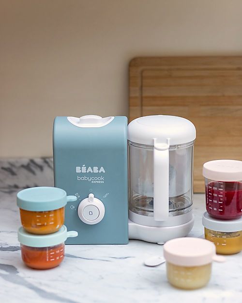 Béaba Babycook® Express Baltic Blue - Pasti Sani Veloci e Adatti al tuo Bambino che Cresce - Presa Europea Cuoci Pappa_