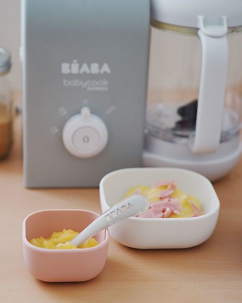 Béaba Babycook® Express Velvet Grey - Pasti Sani Veloci e Adatti al tuo Bambino che Cresce - Presa Europea Cuoci Pappa_