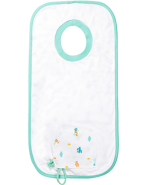 Béaba Bavaglino Evolutivo - Cotone - Cactus - più Lungo e più Largo per una Migliore Protezione Bavagli Classici