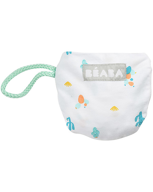 Béaba Bavaglino Evolutivo - Cotone - Cactus - più Lungo e più Largo per una Migliore Protezione Bavagli Classici