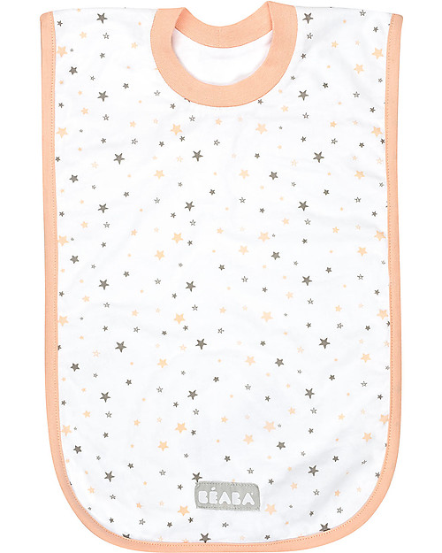 Béaba Bavaglino Evolutivo - Cotone - Stars - più Lungo e più Largo per una Migliore Protezione Bavagli Classici