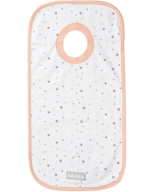 Béaba Bavaglino Evolutivo - Cotone - Stars - più Lungo e più Largo per una Migliore Protezione Bavagli Classici