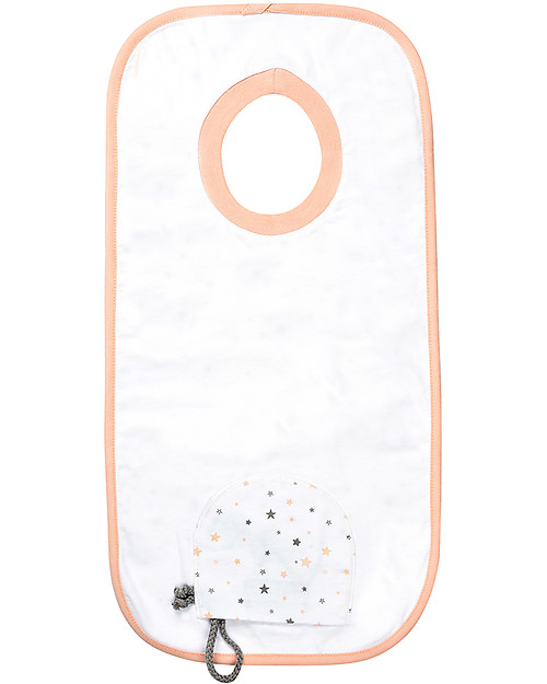 Béaba Bavaglino Evolutivo - Cotone - Stars - più Lungo e più Largo per una Migliore Protezione Bavagli Classici