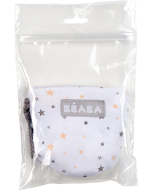 Béaba Bavaglino Evolutivo - Cotone - Stars - più Lungo e più Largo per una Migliore Protezione Bavagli Classici