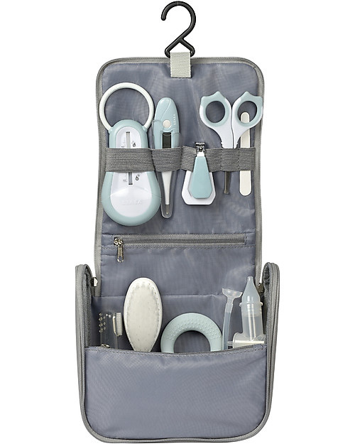Béaba Beauty Case Completo da Appendere - Azzurro - Tutto il Necessario Sempre a Portata di Mano Kit Toilette Neonato