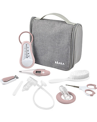 Béaba Beauty Case Completo da Appendere - Rosa - Tutto il Necessario Sempre a Portata di Mano Kit Toilette Neonato