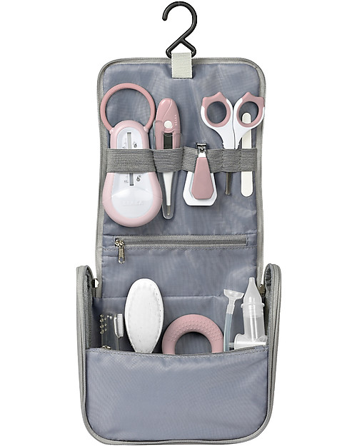 Béaba Beauty Case Completo da Appendere - Rosa - Tutto il Necessario Sempre a Portata di Mano Kit Toilette Neonato