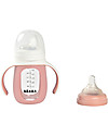 Béaba Biberon da Apprendimento 3in1 - 210 ml - Rosa - Vetro e Silicone - Incoraggia il tuo Bambino all'Indipendenza Biberon_