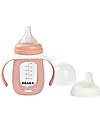 Béaba Biberon da Apprendimento 3in1 - 210 ml - Rosa - Vetro e Silicone - Incoraggia il tuo Bambino all'Indipendenza Biberon_