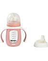 Béaba Biberon da Apprendimento 3in1 - 210 ml - Rosa - Vetro e Silicone - Incoraggia il tuo Bambino all'Indipendenza Biberon_