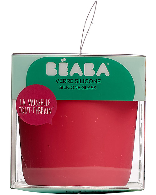 Béaba Bicchiere in Silicone - Rosa - Maneggevole e Infrangibile Bicchieri