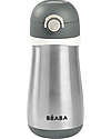 Béaba Borraccia Termica in Acciaio Inossidabile con Manico - 350 ml - Mineral Grey Borracce non Termiche