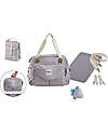 Béaba Borsa Cambio Geneva II - Play Print - Grigio e Corallo - Con Pochette e Borsa Termica! Borse Cambio