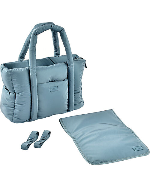 Béaba Borsa Cambio Trapuntata - Baltic Blue - Include Fasciatoio e Ganci per il Passeggino Borse Cambio