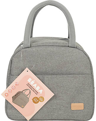 Béaba Borsa Porta Pranzo Termica - 5L - Spaziosa e Facile da Trasportare - Heather Grey Contenitori Termici