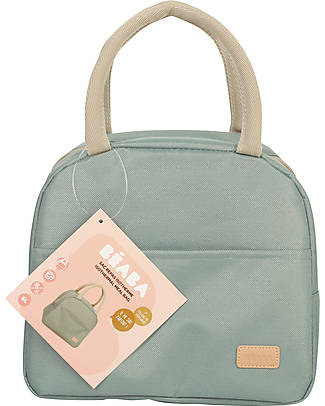 Béaba Borsa Porta Pranzo Termica - 5L - Spaziosa e Facile da Trasportare - Verde Salvia Borse Pic Nic