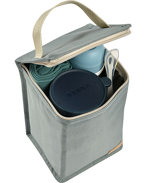 Béaba Borsa Termica Porta Pranzo -  Verde Salvia  - Materiale Flessibile Contenitori Termici