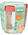Béaba Contenitore Graduato in Vetro di Alta Qualità con Tappo Ermetico - Rosa - 250 ml Contenitori per Alimenti