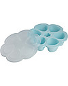 Béaba Contenitore Multiporzione in Silicone - Blu - 6x150 ml - Perfetto per Risparmiare Tempo Contenitori per Alimenti