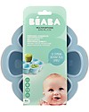 Béaba Contenitore Multiporzione in Silicone - Blu - 6x150 ml - Perfetto per Risparmiare Tempo Contenitori per Alimenti