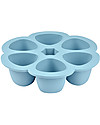 Béaba Contenitore Multiporzione in Silicone - Blu - 6x90 ml - Perfetto per Risparmiare Tempo Contenitori per Alimenti