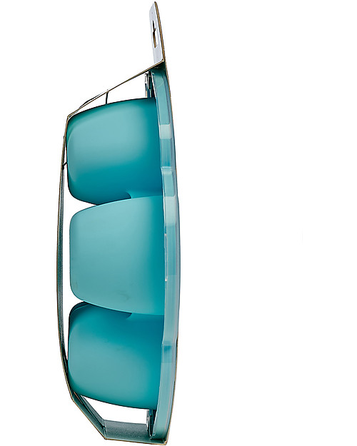 Béaba Contenitore Multiporzione in Silicone - Blu - 6x90 ml - Perfetto per Risparmiare Tempo Contenitori per Alimenti