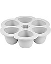 Béaba Contenitore Multiporzione in Silicone - Grigio - 6x90 ml - Perfetto per Risparmiare Tempo Contenitori per Alimenti