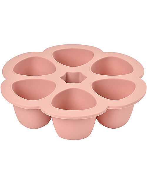 Béaba Contenitore Multiporzione in Silicone - Rosa - 6x150 ml - Perfetto per Risparmiare Tempo Contenitori per Alimenti