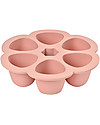 Béaba Contenitore Multiporzione in Silicone - Rosa - 6x150 ml - Perfetto per Risparmiare Tempo Contenitori per Alimenti