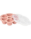 Béaba Contenitore Multiporzione in Silicone - Rosa - 6x150 ml - Perfetto per Risparmiare Tempo Contenitori per Alimenti