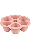 Béaba Contenitore Multiporzione in Silicone - Rosa - 6x90 ml - Perfetto per Risparmiare Tempo Contenitori Termici
