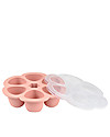 Béaba Contenitore Multiporzione in Silicone - Rosa - 6x90 ml - Perfetto per Risparmiare Tempo Contenitori Termici