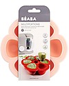 Béaba Contenitore Multiporzione in Silicone - Rosa - 6x90 ml - Perfetto per Risparmiare Tempo Contenitori Termici