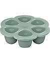 Béaba Contenitore Multiporzione in Silicone - Verde Salvia - 6x150 ml - Perfetto per Risparmiare Tempo Contenitori per Alimenti