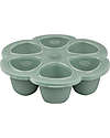 Béaba Contenitore Multiporzione in Silicone - Verde Salvia - 6x90 ml - Perfetto per Risparmiare Tempo Contenitori per Alimenti