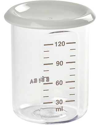 Béaba Contenitore per Alimenti di Alta Qualità - Baby - Grigio - 120 ml - Resiste alle Alte e Basse Temperature Contenitori Latte e Snack