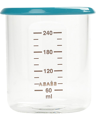 Béaba Contenitore per Alimenti di Alta Qualità - Maxi - Blu - 240 ml - Resiste alle Alte e Basse Temperature Contenitori Latte e Snack