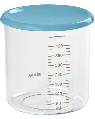 Béaba Contenitore per Alimenti di Alta Qualità - Maxi + - Blu - 420 ml - Resiste alle Alte e Basse Temperature Contenitori Latte e Snack