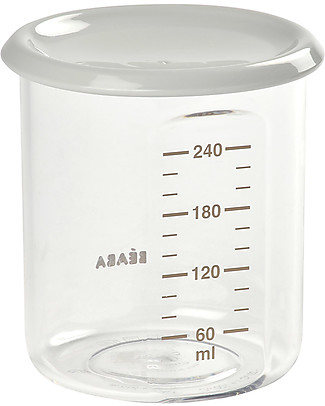 Béaba Contenitore per Alimenti di Alta Qualità - Maxi - Grigio - 240 ml - Resiste alle Alte e Basse Temperature Contenitori Latte e Snack