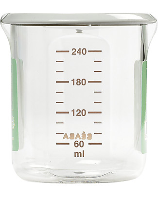 Béaba Contenitore per Alimenti di Alta Qualità - Maxi - Grigio - 240 ml - Resiste alle Alte e Basse Temperature Contenitori Latte e Snack