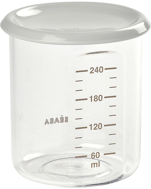 Béaba Contenitore per Alimenti di Alta Qualità - Maxi - Grigio - 240 ml - Resiste alle Alte e Basse Temperature Contenitori per Alimenti