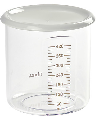 Béaba Contenitore per Alimenti di Alta Qualità - Maxi + - Grigio - 420 ml - Resiste alle Alte e Basse Temperature Contenitori Latte e Snack