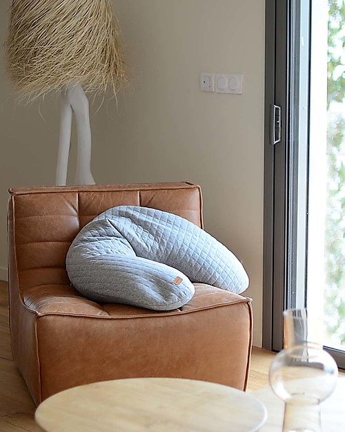 Béaba Cuscino da Allattamento Big Flopsy™ - Fleur de coton - Heather Grey - 170 cm di Comfort Cuscini Allattamento_