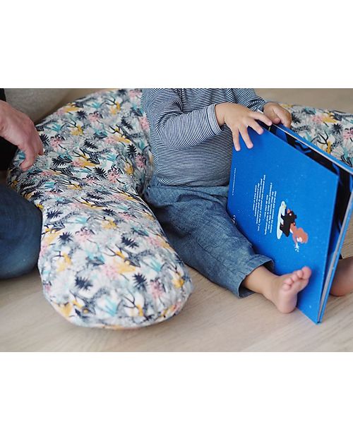 Béaba Cuscino da Allattamento Big Flopsy™ - Jersy Jungle - 170 cm di Comfort Cuscini Allattamento_